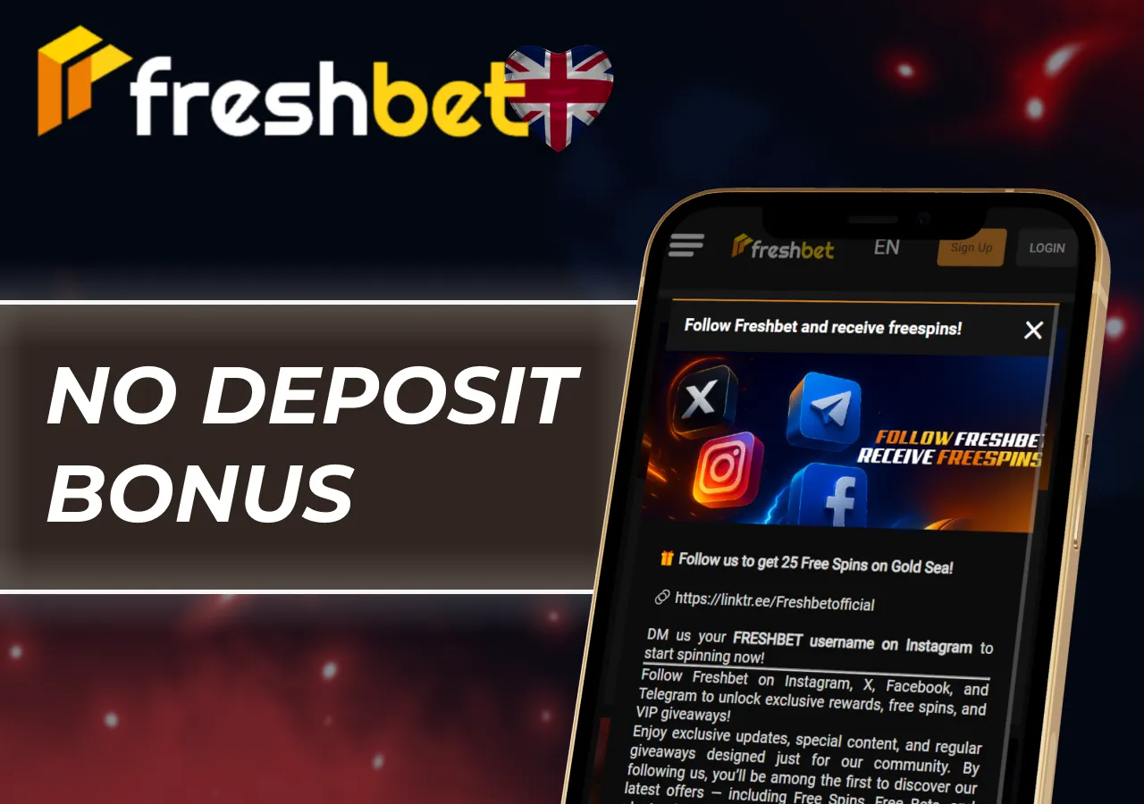 Details of the no-deposit bonus focusing on ease of activation and usage conditions.